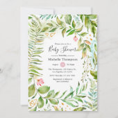 Geometrische Kristal Groene Baby Shower Kaart (Voorkant)