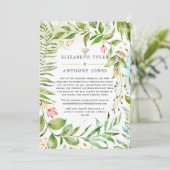 Geometrische Kristal Groenen Virtuele Bruiloft Aankondiging (Staand voorkant)