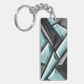 Geometrische Kristal Ontwerp Sleutelhanger (Voorkant Links)