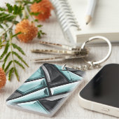 Geometrische Kristal Ontwerp Sleutelhanger (Voorkant Rechts)