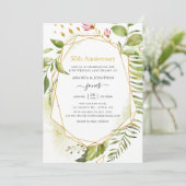 Geometrische Kristallen Gouden 50ste Huwelijksverj Kaart (Staand voorkant)