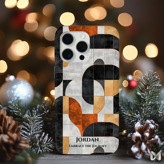 Geometrische krommen en texturen, moderne Sophisti Case-Mate iPhone Case