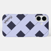 Geometrische kruisende pastel blauwe lijnen met na Case-Mate iPhone case (Achterkant (horizontaal))