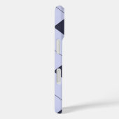 Geometrische kruisende pastel blauwe lijnen met na Case-Mate iPhone case (Achterkant / Rechts)