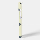 Geometrische kruisende pastelgele lijnen met naam Case-Mate iPhone case (Achterkant / Links)