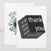 Geometrische kubus High Tech Wedding Gift Hartelij Bedankkaart (Voorkant / Achterkant)