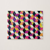 Geometrische kubuskunst Pop Legpuzzel (Horizontaal)