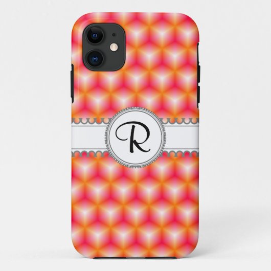Geometrische kubussen met monogram Case-Mate iPhone case (Achterkant)
