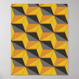 Geometrische kubussen ontwerp poster