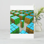 Geometrische kubusuitvindingen kaart (Staand voorkant)