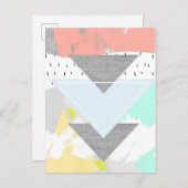 Geometrische kunst afdrukken briefkaart (Voorkant / Achterkant)