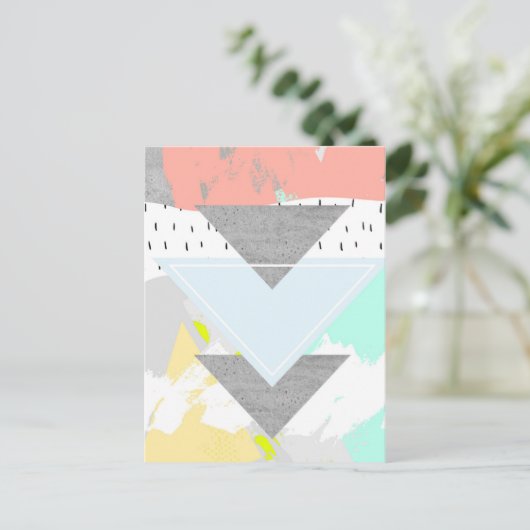 Geometrische kunst afdrukken briefkaart (Staand voorkant)