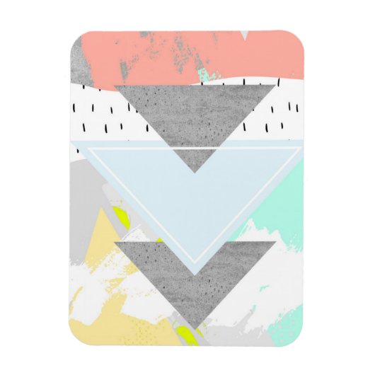 Geometrische kunst afdrukken magneet (Verticaal)