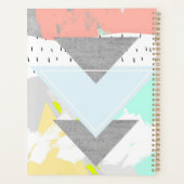 Geometrische kunst afdrukken planner (Achterkant)