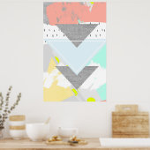 Geometrische kunst afdrukken poster (Keuken)