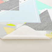 Geometrische kunst afdrukken sherpa deken (3/4)