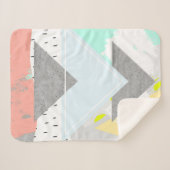 Geometrische kunst afdrukken sherpa deken (Voorkant (horizontaal))