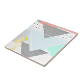 Geometrische kunst afdrukken tegeltje (Zijkant)