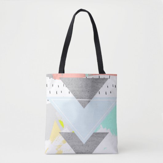 Geometrische kunst afdrukken tote bag (Voorkant)