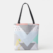 Geometrische kunst afdrukken tote bag (Achterkant)