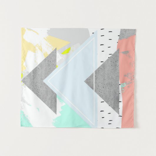 Geometrische kunst afdrukken wandkleed (Voorkant (horizontaal))