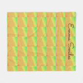 Geometrische kunst, Afrikaanse tropische zonsonder Fleece Deken (Voorkant (Horizontaal))