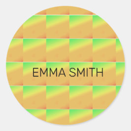 Geometrische kunst, Afrikaanse tropische zonsonder Ronde Sticker