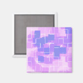 Geometrische kunst "Blauwe Berry" Magneet (Voorkant / Achterkant)