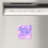 Geometrische kunst "Blauwe Berry" Magneet (Insitu (Vaatwasser))