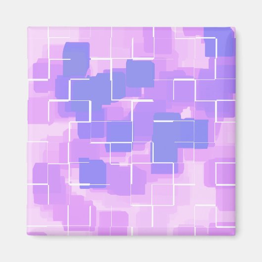 Geometrische kunst "Blauwe Berry" Magneet (Voorkant)