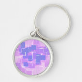 Geometrische kunst "Blauwe Berry" Sleutelhanger (Voorkant)