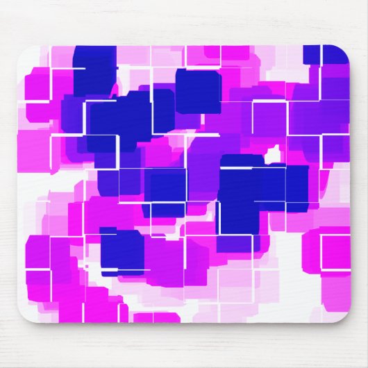 Geometrische kunst "Blauwe frambozen" Muismat (Voorkant)