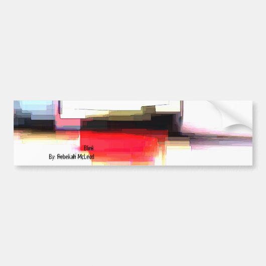 Geometrische kunst "Blink" Bumpersticker (Voorkant)