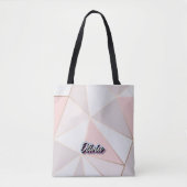 Geometrische kunst Custom Tas in Roos Gold (Voorkant)