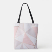 Geometrische kunst Custom Tas in Roos Gold (Achterkant)