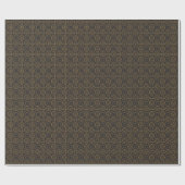 Geometrische kunst Deco Black Gold Cadeaupapier (Vlak)