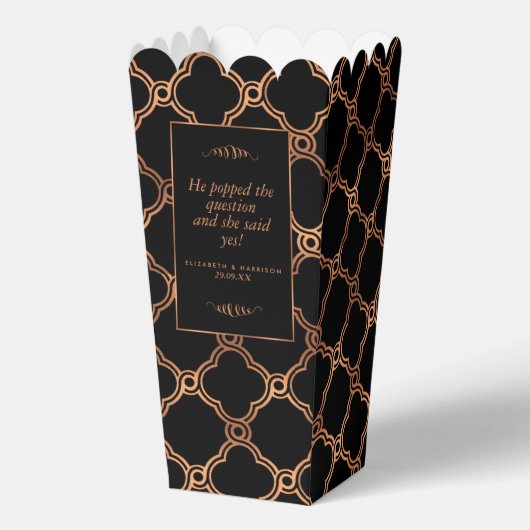 Geometrische Kunst Deco Gatsby Wedding Bedankdoosjes (Voorkant)