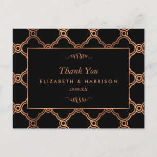  Geometrische Kunst Deco Gatsby Wedding Bedankt Briefkaart