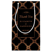 Geometrische Kunst Deco Gatsby Wedding Favor Klein Cadeauzakje (Voorkant)