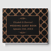 Geometrische Kunst Deco Gatsby Wedding Gastenboek (Voorkant)