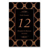  Geometrische Kunst Deco Gatsby Wedding Kaart (Achterkant)