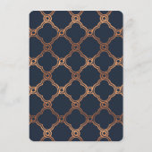 Geometrische Kunst Deco Gatsby Wedding Menu (Achterkant)