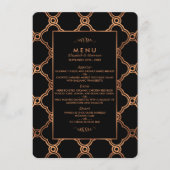 Geometrische Kunst Deco Gatsby Wedding Menu (Voorkant)