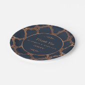  Geometrische Kunst Deco Gatsby Wedding Papieren Bordje (Gekanteld)