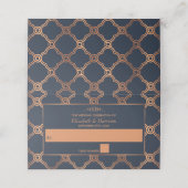 Geometrische Kunst Deco Gatsby Wedding Plaatskaartje (Buitenkant ongevouwen)