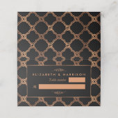  Geometrische Kunst Deco Gatsby Wedding Plaatskaartje (Buitenkant ongevouwen)