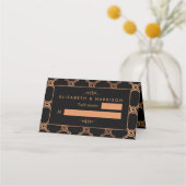  Geometrische Kunst Deco Gatsby Wedding Plaatskaartje (Voorkant)