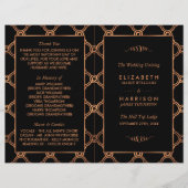  Geometrische Kunst Deco Gatsby Wedding Programma (Voorkant)