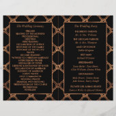  Geometrische Kunst Deco Gatsby Wedding Programma (Achterkant)