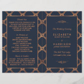  Geometrische Kunst Deco Gatsby Wedding Programma (Voorkant)